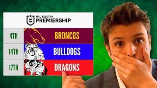 REACTING TO MY 2024 NRL PREDICTIONS