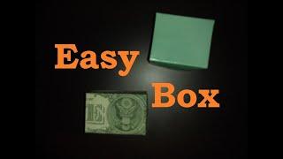 Easy Origami Box Hinged Lid Paper or Money Origami Dollar Design © #DrPhu