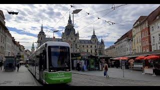 (FHD) Variobahn and Cityrunner trams in Graz (video by garethtrooper)