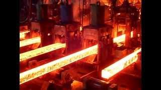 steel Billet cutting in the continuous casting machine