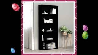 5-Tier Book Cabinet Black 80x30x189 cm Chipboard