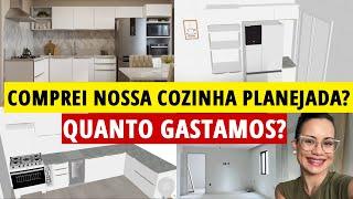 Comprei a cozinha dos meus sonhos gastando pouco | Cozinha com cara de planejada