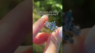 POV: he knows you wanted an ocean Inspired ring #engagementringset  #sapphirering#albrechtjewelry