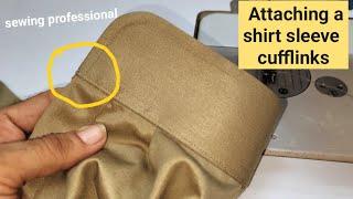 nobody can teach attach shirt sleeve cuff | cuff attaching to shirt