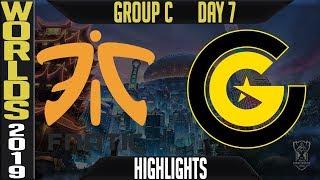 FNC vs CG Highlights Game 2 | S9 Worlds 2019 Group C Day 7 | Fnatic vs Clutch Gaming