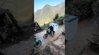 Big Washing Machin And Super Bike Climbing On Hill | #shorts #ytshorts #shortsfeed