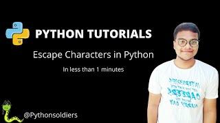 Escape Characters in Python Tutorial #python #shorts #tutorials