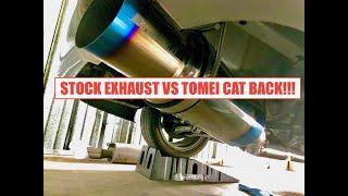 Evo 8 Stock Exhaust VS Tomei Ti Catback