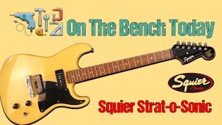 Squier Strat-o-Sonic – On the Bench Today #guitar #fender #squier