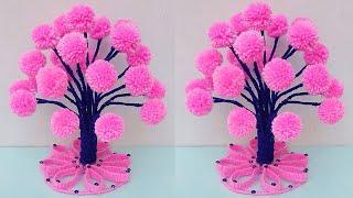 Plastic bottle vase Craft idea/Diy new Design Wool flower vase/Wool se Guldasta banane ki vidhi