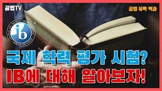 국제 학력 평가 시험 IB, 이 영상 보면 완벽 이해 끝![공맵유학백과]