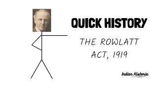 Quick Indian History- Rowlatt Act, 1919