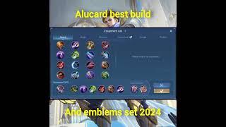 Alucard best build and emblems set 2024 #alucard #mlbb #bestbuild #emblems