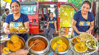 Hardworking Aunty Ki Ghar Ke Swad Wali Pure Veg Thali In Delhi Rs. 60/- Only l Delhi Street Food