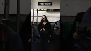 Mona Lisa doppelganger spotted on subway #monalisa #shortsfeed #shortsclip