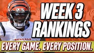 Week 3 Rankings | All Positions & All Games! | 2024 Fantasy Football Advice