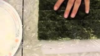 How To Make California Rolls Sushi Maki - How to Make Sushi without Bamboo Mat 2015