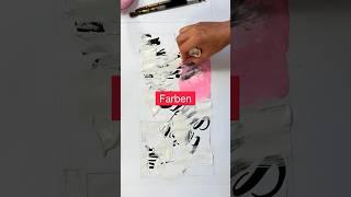 Kopf aus! Farbe an: Anleitung Experimentelle Kalligraphie #art #shorts #kalligrafie