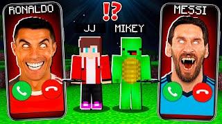 Why Cursed RONALDO.EXE vs MESSI.EXE CALLING to JJ and MIKEY at 3am ? - Minecraft Maizen