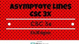 How to find asymptote lines for csc 3x between 0 and 90 degrees