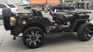 Best Willy/ford open jeep modified by us and sended in Canada with rifle gear & machine gun silencer