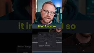 Different timeline settings: Go and watch last weeks video to learn more about #davinciresolve18
