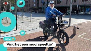 Jan van 75 heeft een fatbike