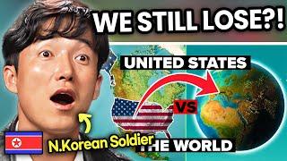 North Korean Soldier Reacts to The United States vs The World - Who Would Win?