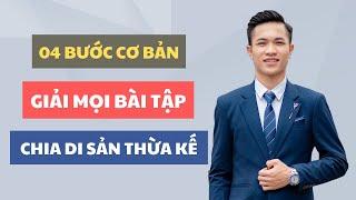 04 bước giải mọi bài tập chia thừa kế | Hướng dẫn làm bài tập chia thừa kế | Chu Kính Huy Law