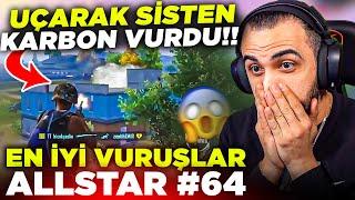 UÇARAK SİSTEN 4 KİŞİYİ KARBON VURDU!!  İMKANSIZ OLAY! EN İYİ VURUŞLAR ALLSTAR #64 | PUBG MOBILE