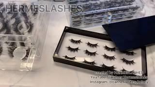 Clear Acrylic Mink Eyelashes Display Case Custom Lash Label Logo To Display Luxury 3D 5D Mink Lashes