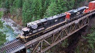 THE DEATHSTAR IS BACK!! Chasing Old School Illinois Central SD70 with CN Q116 on the CP Cascade Sub!