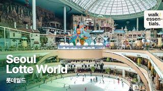 Lotteworld Adventure & MagicIsland Ride and walk ( Seoul, Korea ) 4k 롯데월드