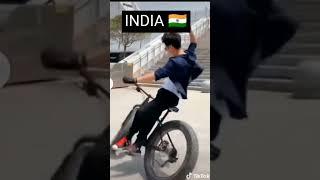 India vs America best cycle stunt short video #Shorts #ShortVideo