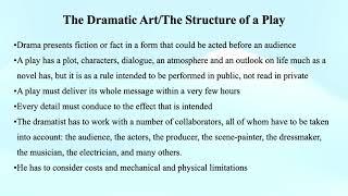 The Dramatic Art/Structure of a Play