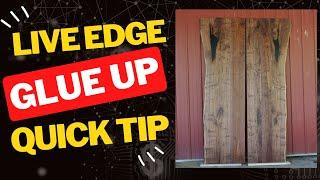 How-to Gluing up live edge slabs- Quick Tip #liveedge #walnut #woodworking