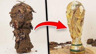 Cleaning The DIRTIEST World Cup Trophy Ever!