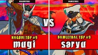 GGST | mugi (Nagoriyuki) VS saryu (Ramlethal) | Guilty Gear Strive High level gameplay