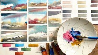 EXPLORE A LIMITED PALETTE 4 COLORS Watercolor Landscape Painting Beginners Watercolour Tutorial Demo