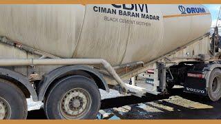 #Truckwash how to clean CEMENT from a bulker trailer truck?