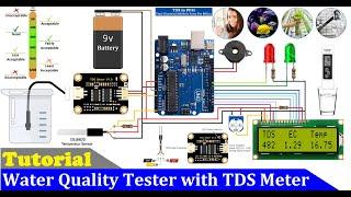 how to make TDS Meter using Temperature and TDS Sensor | Arduino Water Quality Tester