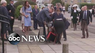 Prince William Rushes to Aid Fallen Dignitary