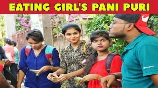 Eating Girls Pani Puri Prank | Stealing and eating fuchka Prank On Cute Girl | KKF - 2019