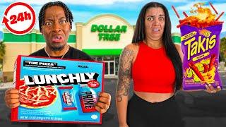 EATING DOLLAR STORE FOODS FOR 24 HOURS CHALLENGE **THE WORST IDEA**