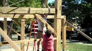 Schenck Farm  Wagon House + School house erected in 6 minute