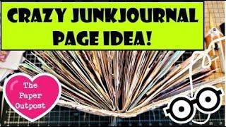 FUN JUNK JOURNAL PAGE IDEA! SO EASY! Easy IDEAS for Beginners! The Paper Outpost!