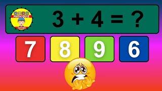 20 Math Quiz for Kids | One Digit Addition Quiz