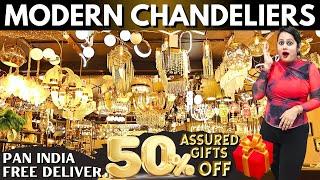 Fancy lights & Modern Chandeliers for home decoration Lights market in delhi #chandelier #lights