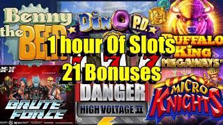 1hr Of Slots, Bonus Comp + Bonus Buys, Danger High Voltage2, Dino PD, Brute Force & Much More