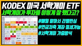 똑똑한 서학개미 따라잡기! 삼성자산운용 Kodex 미국 서학개미 ETF 출시 | 연금저축 계좌 절세 가능 / 매월 알아서 상위 25개 종목 리밸런싱